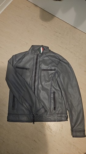Herren lederjacke grau vera - herren,
