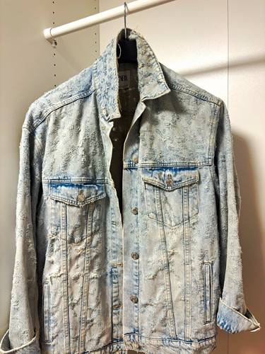 Zara jeansjacke denim blau - zara,