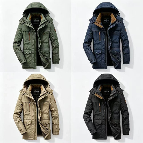 Herren winterjacke parka - parka, mit