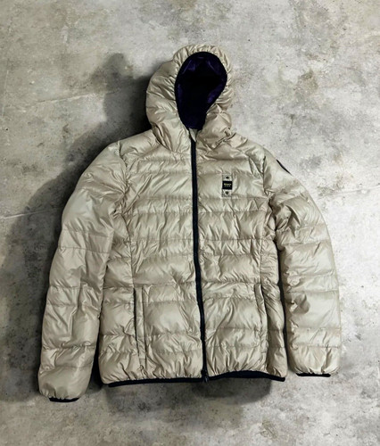 Vintage blauer usa pufferjacke - usa,
